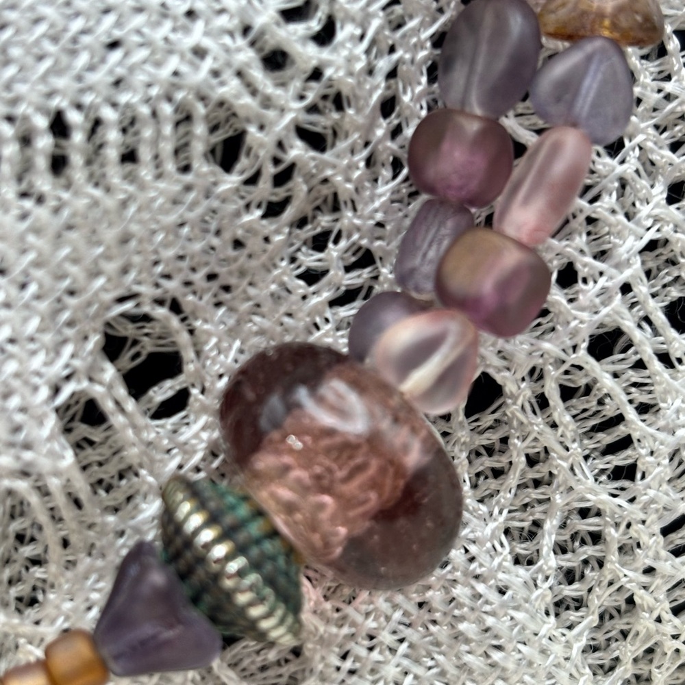 Trendy, Chic Carol Kent Designer,  Glass Beaded Necklace/ 10”/Handmade/